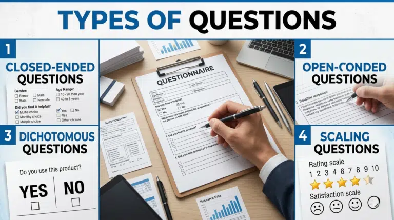 Questionnaire: Types, Structure, and Strategies 3 Types of Questions