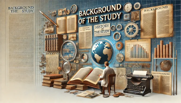 How to Write Research Proposal? A Guide for 10 Steps 3 Background of the Study