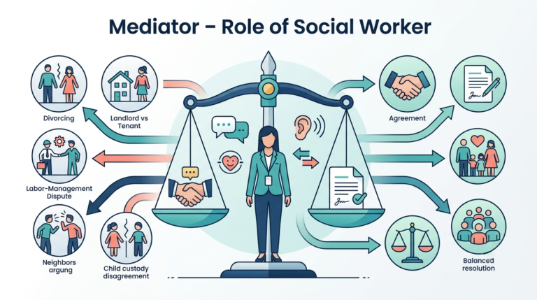 Role of Social Worker: Various Roles and Examples 4 Mediator