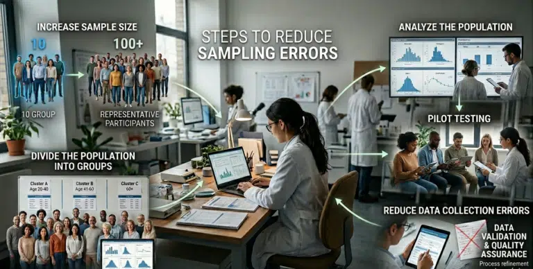 Sampling Errors: Types, Calculations & Reduction Strategies 5 Steps to Reduce Sampling Errors