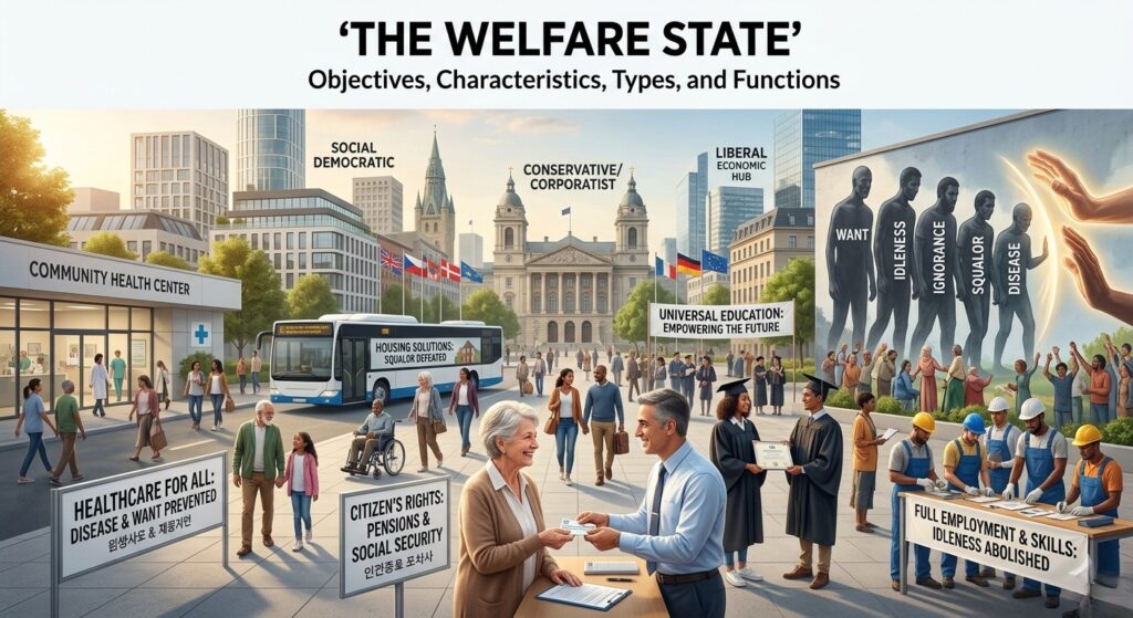 The Welfare State: Objectives, Characteristics, Types and Functions 2 The Welfare State: Objectives, Characteristics, Types and Functions