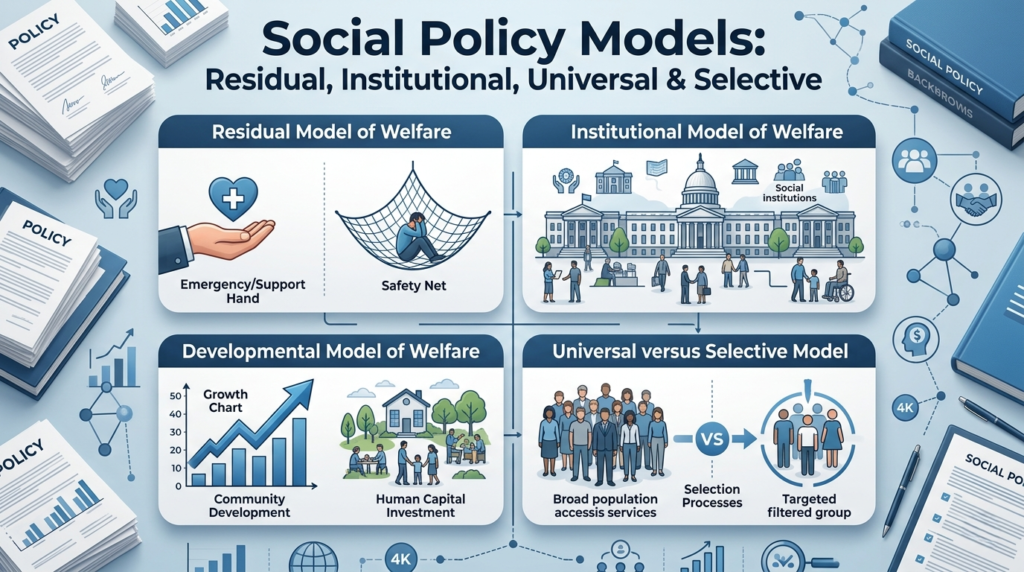 Social Policy Models: Residual, Institutional, Universal & Selective