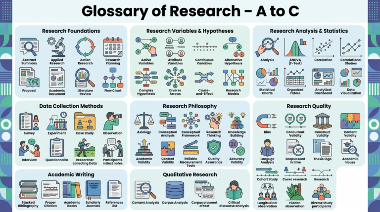 Glossary of Research - A to C