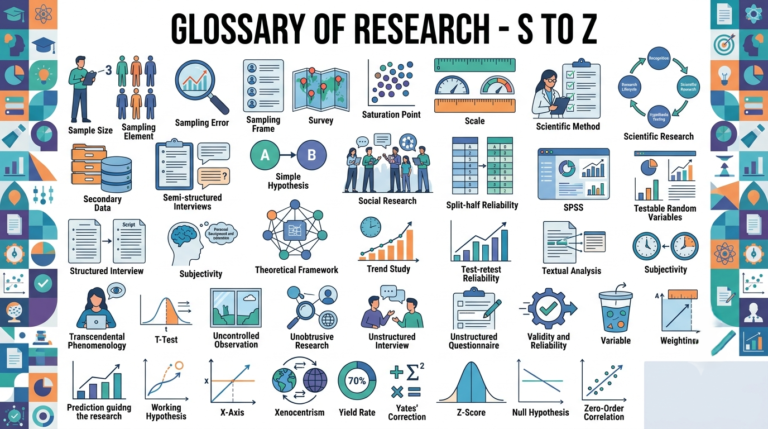 Glossary of Research - S to Z