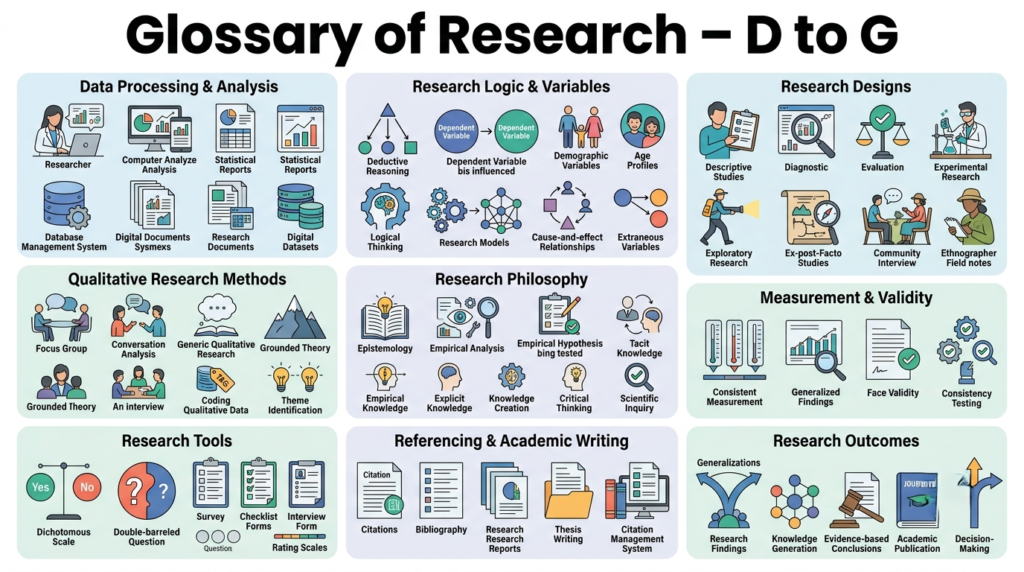 Glossary of Research: 200 Key Terms and Concepts