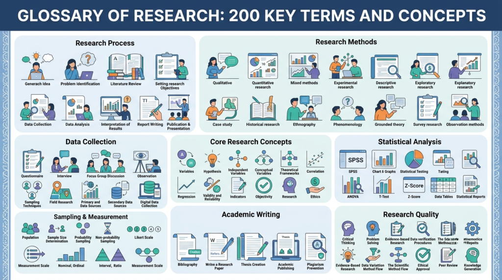 Glossary of Research: 200 Key Terms and Concepts